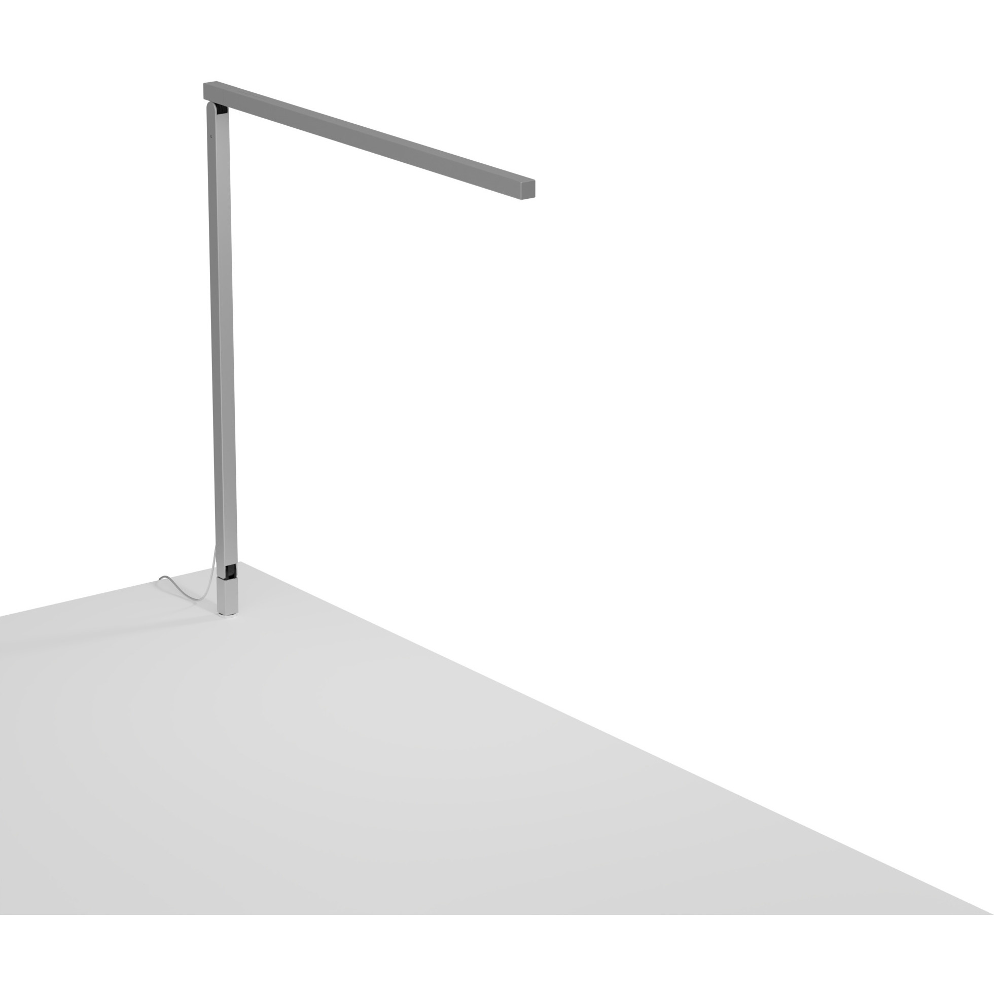 Z-Bar Solo Gen 4 16.75 inch 8.80 watt Silver Desk Lamp Portable Light, Through-Table Mount